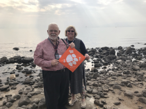 Chuck Graham '71 with wife Nancy at the Sea of Galilee.