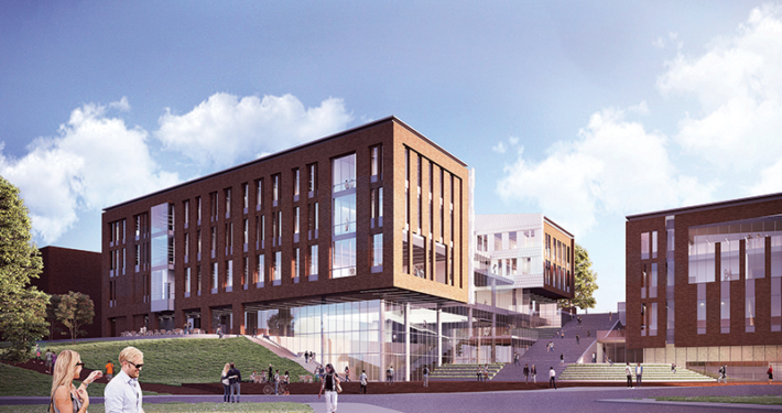 Architecture rendering for new School of Business building