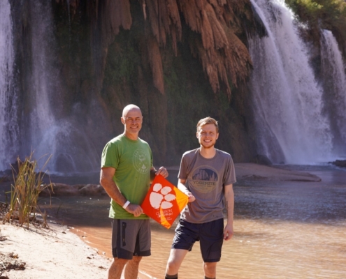Arizona: Tommy Ryan ’91 and his two sons, Alex Ryan ’14 (pictured) and Austin Ryan, traveled to the Havasupai campground in the Grand Canyon. Havasupai is one of the most remote Native-American reservations in the U.S., which Tommy describes as “a beautiful campground in the midst of running streams and spectacular waterfalls.”