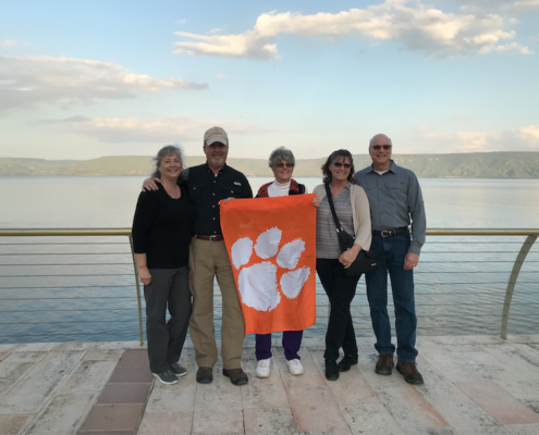 John Hansley '76, M '88, Lisa Hansley '76, Patti Monnen '73, Wayne Coats BS '72 and his wife, Jennifer, traveled to Israel in March 2019, visiting the Sea of Galilee.