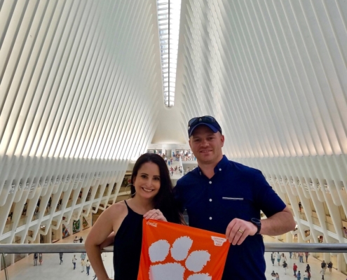New York: Henry McGill III ’09 and Amanda Trujillo McGill ’08 visited the World Trade Center Transportation Hub Oculus in New York City.