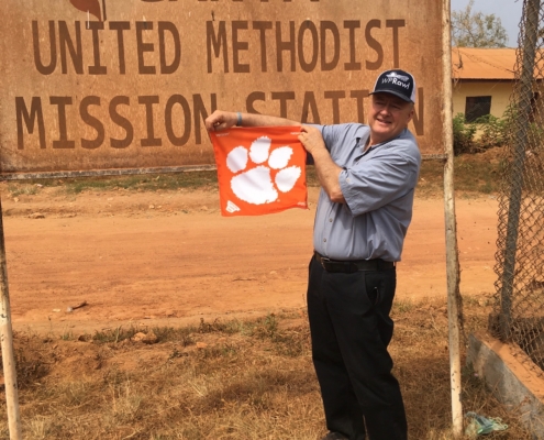 Liberia: Phil Reynolds '84 on an agricultural mission trip to Liberia through Mt. Horeb United Methodist Church in Lexington, S.C.