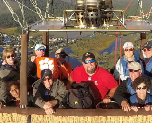 California: David Williams ‘77 and his wife, Wendy, took a hot air balloon ride over Lake Tahoe.