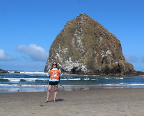 Oregon: Kelli Garcia ’10 traveled to the Pacific Northwest and visited the Oregon Coast to see the Haystack Rock landmark in Cannon Beach, Oregon.
