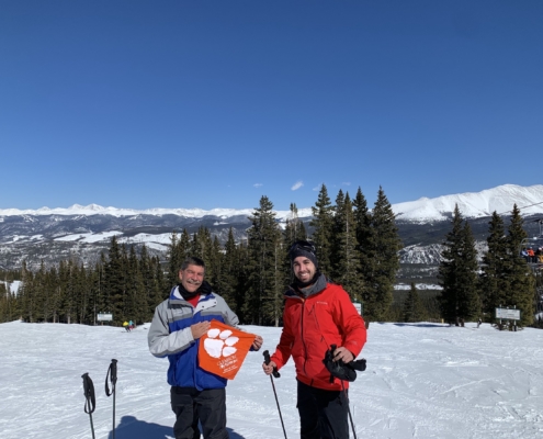 Paul Seelman M ’87 and his son, Kyle Seelman ’19, hit the slopes in Breckenridge, Colorado.